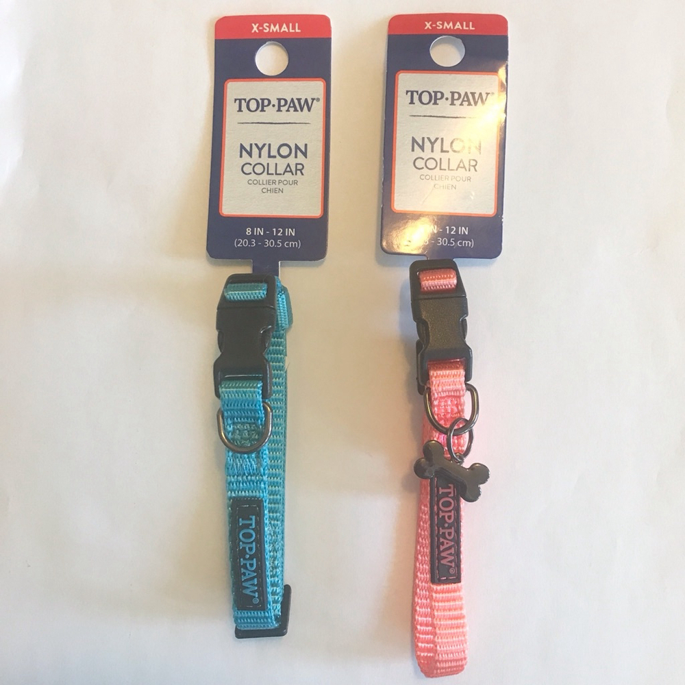 Top Paw Nylon Dog Collar XS 2 Collars